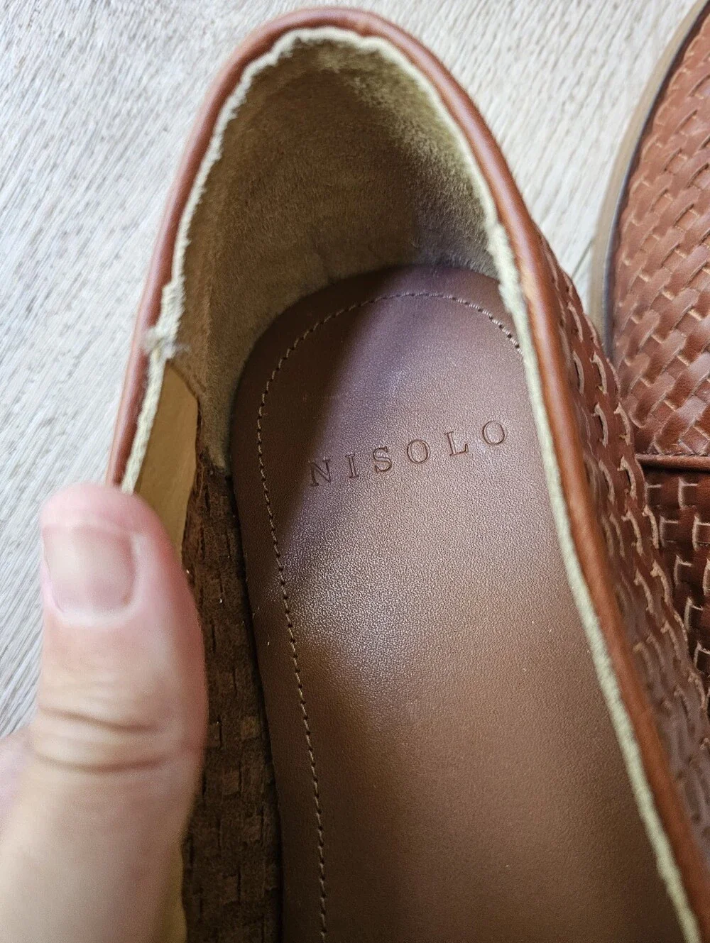 $198 NISOLO Woven Brandy Alejandro Slip On 2.0 Size 10.5 Mens